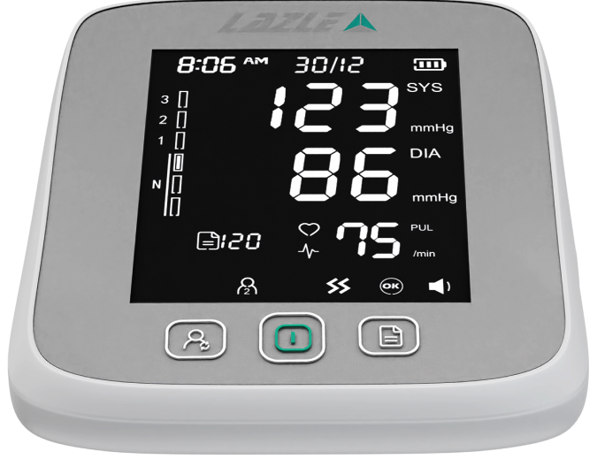 LAZLE Blood Pressure Monitor - Automatic Upper Arm Machine & Accurate  Adjustable